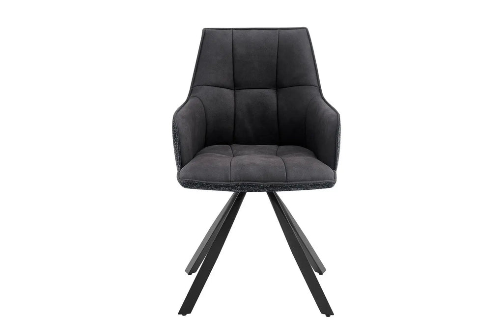 Chaise pivotante de salle à manger SOLEN, coloris noir