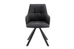 Chaise pivotante de salle à manger SOLEN, coloris noir