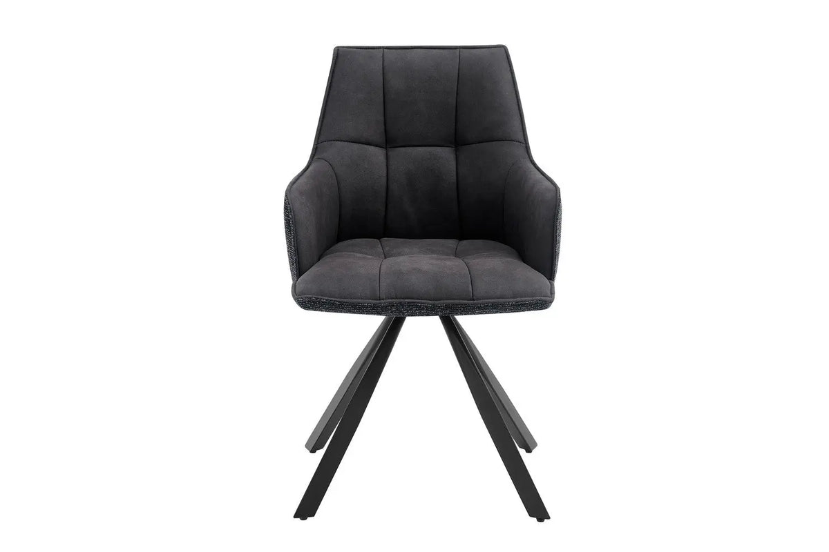 Chaise pivotante de salle à manger SOLEN, coloris noir