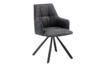 Chaise pivotante de salle à manger SOLEN, coloris noir
