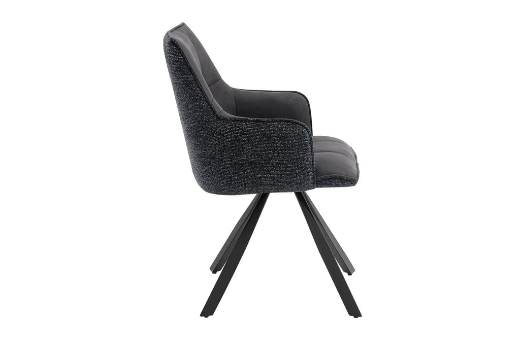 Chaise pivotante de salle à manger SOLEN, coloris noir