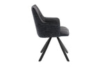 Chaise pivotante de salle à manger SOLEN, coloris noir