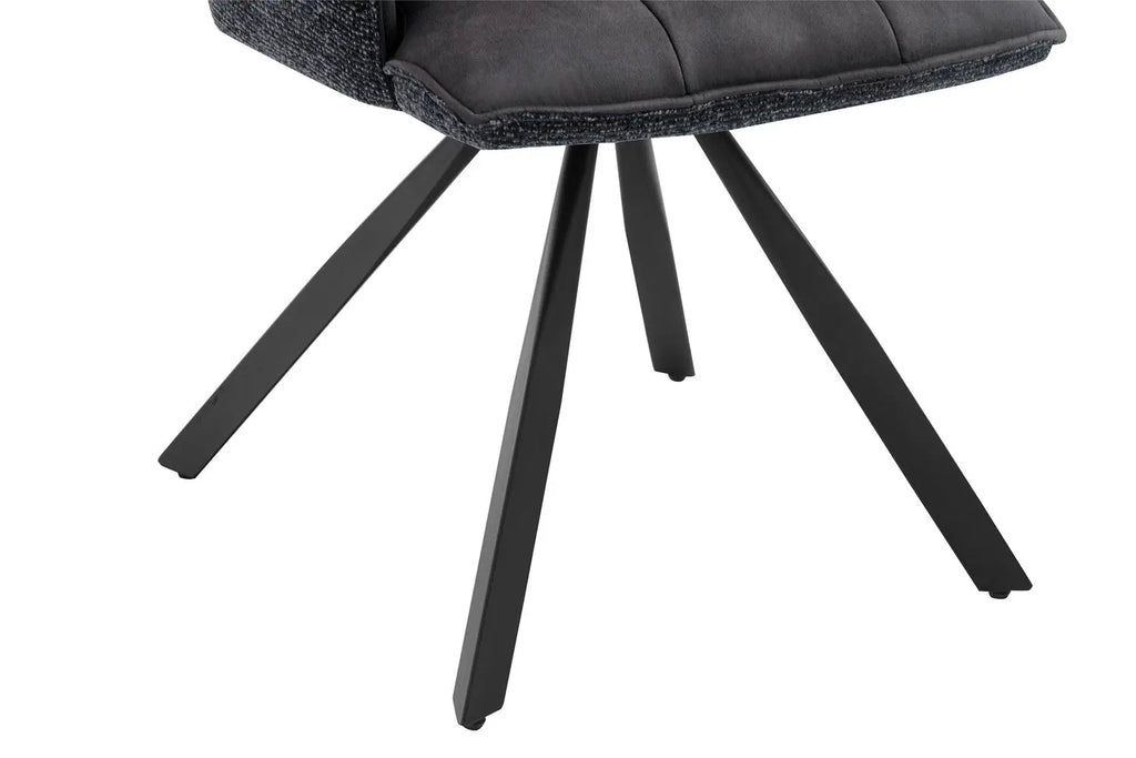 Chaise pivotante de salle à manger SOLEN, coloris noir