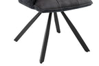 Chaise pivotante de salle à manger SOLEN, coloris noir