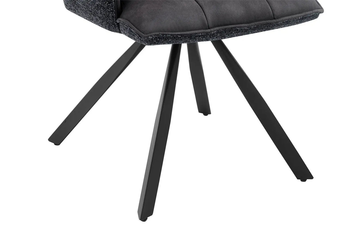 Chaise pivotante de salle à manger SOLEN, coloris noir