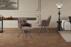Chaise pivotante de salle à manger SOLEN, coloris marron