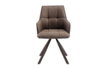 Chaise pivotante de salle à manger SOLEN, coloris marron