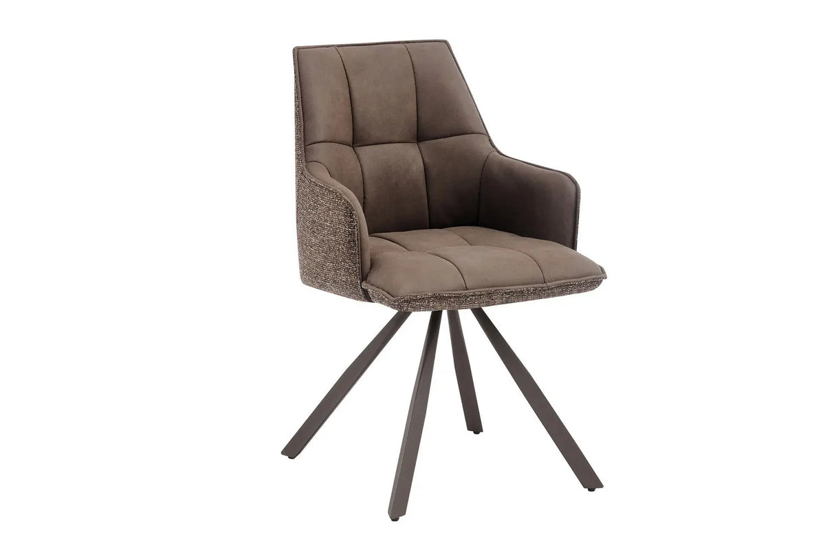 Chaise pivotante de salle à manger SOLEN, coloris marron