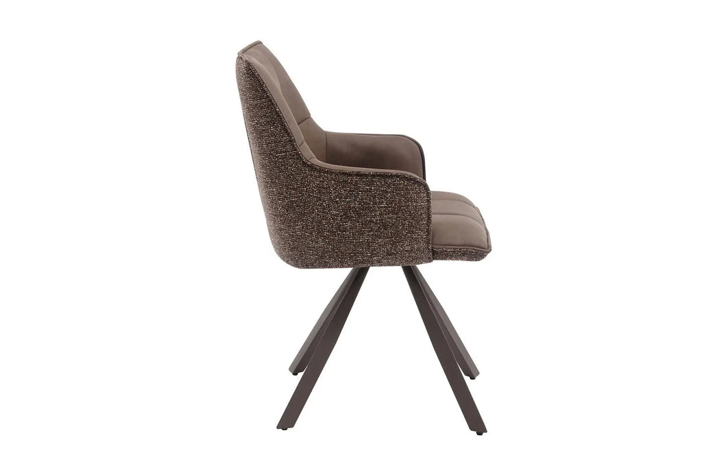 Chaise pivotante de salle à manger SOLEN, coloris marron