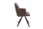 Chaise pivotante de salle à manger SOLEN, coloris marron