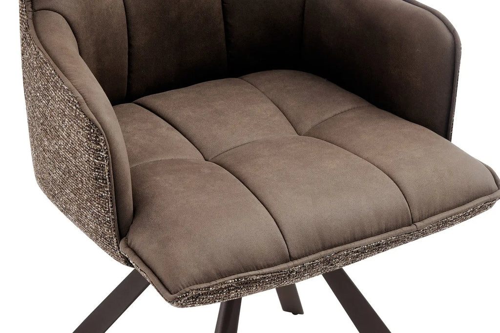 Chaise pivotante de salle à manger SOLEN, coloris marron