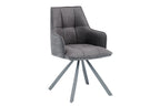Chaise pivotante de salle à manger SOLEN, coloris gris foncé