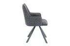 Chaise pivotante de salle à manger SOLEN, coloris gris foncé