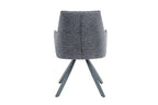 Chaise pivotante de salle à manger SOLEN, coloris gris foncé