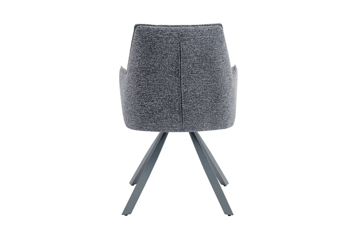 Chaise pivotante de salle à manger SOLEN, coloris gris foncé