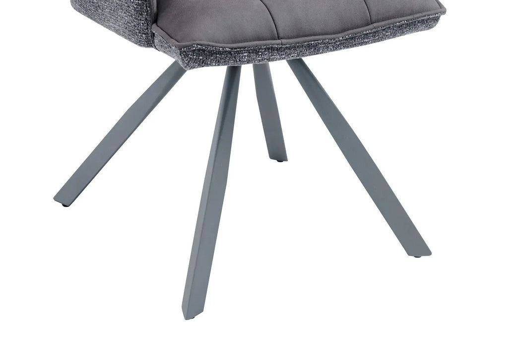 Chaise pivotante de salle à manger SOLEN, coloris gris foncé