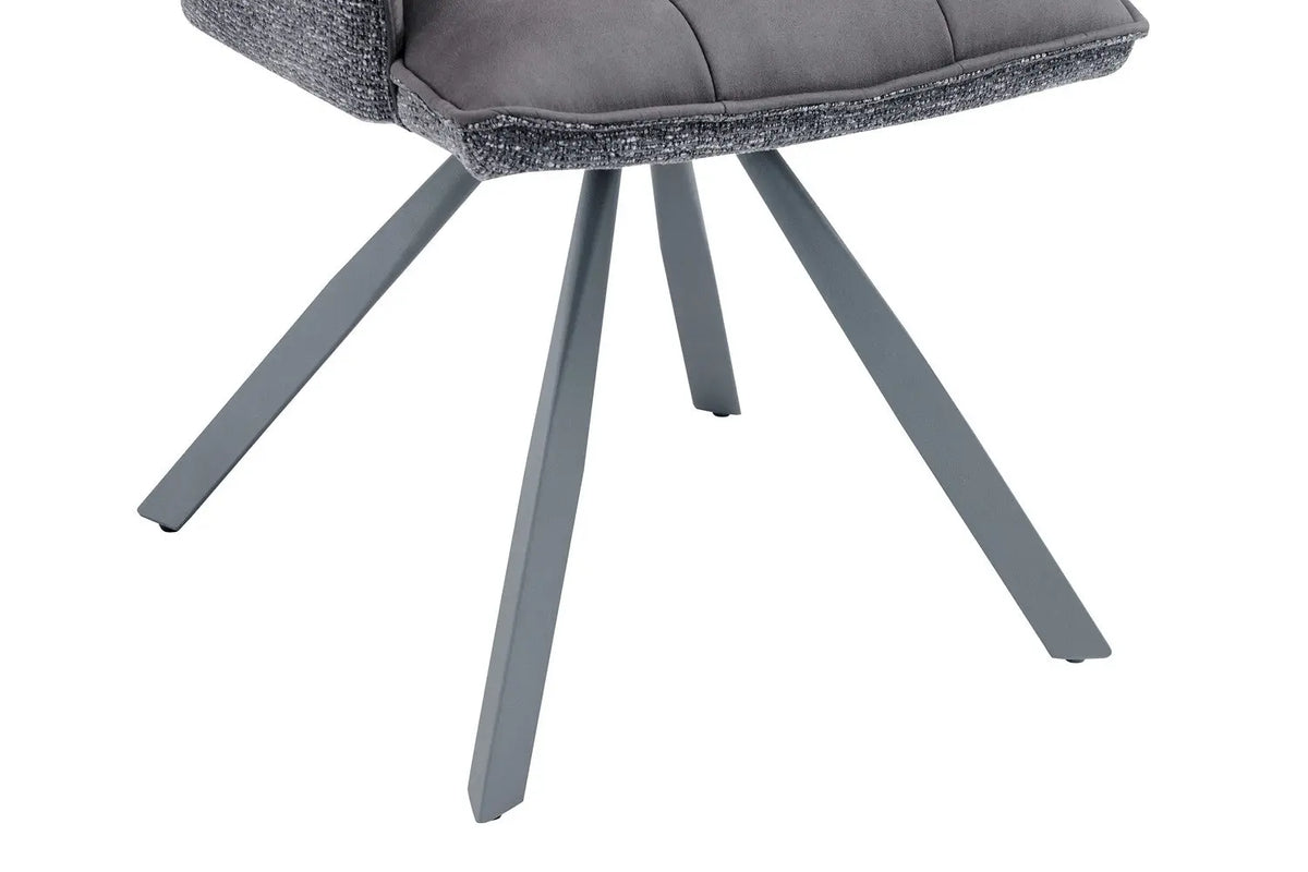 Chaise pivotante de salle à manger SOLEN, coloris gris foncé