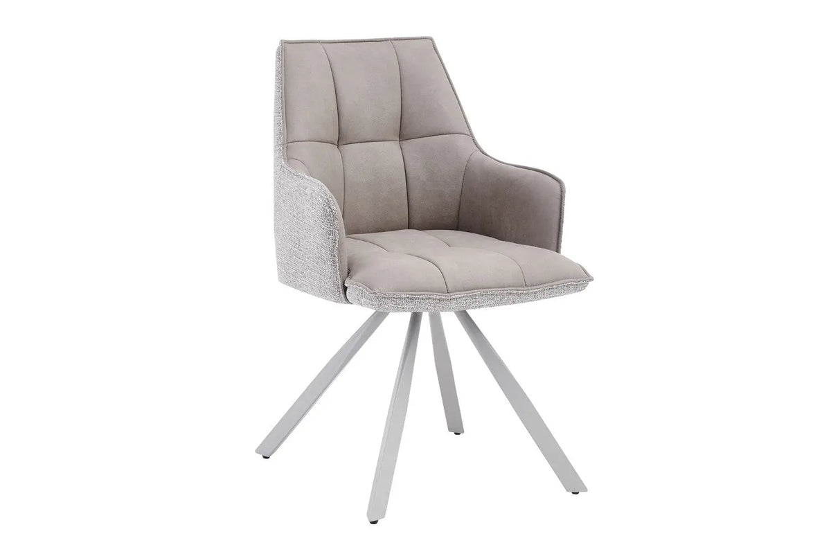 Chaise pivotante de salle à manger SOLEN, coloris beige