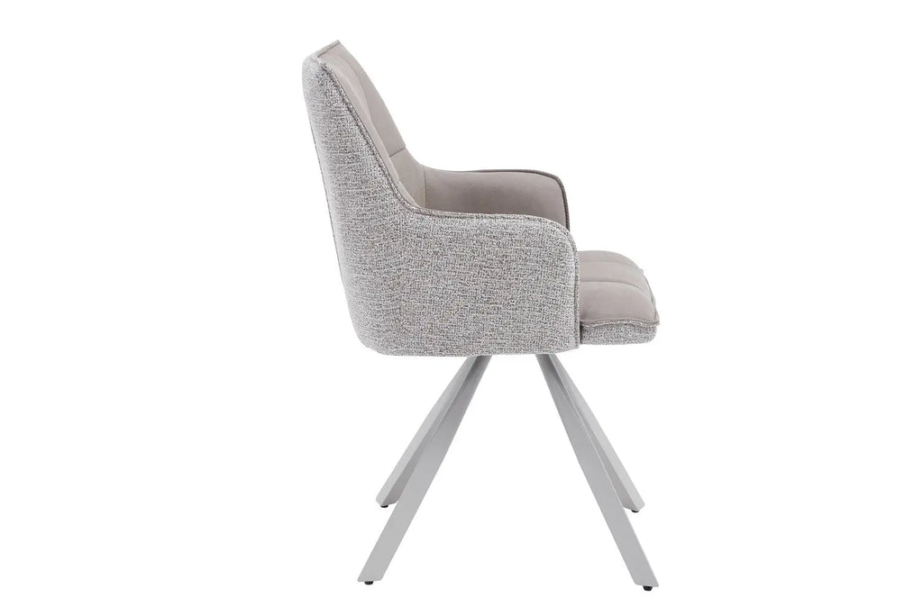 Chaise pivotante de salle à manger SOLEN, coloris beige