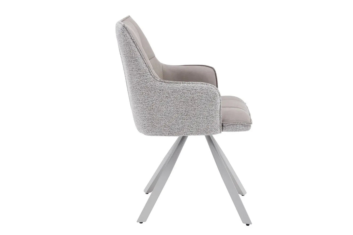 Chaise pivotante de salle à manger SOLEN, coloris beige