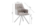 Chaise pivotante de salle à manger SOLEN, coloris beige