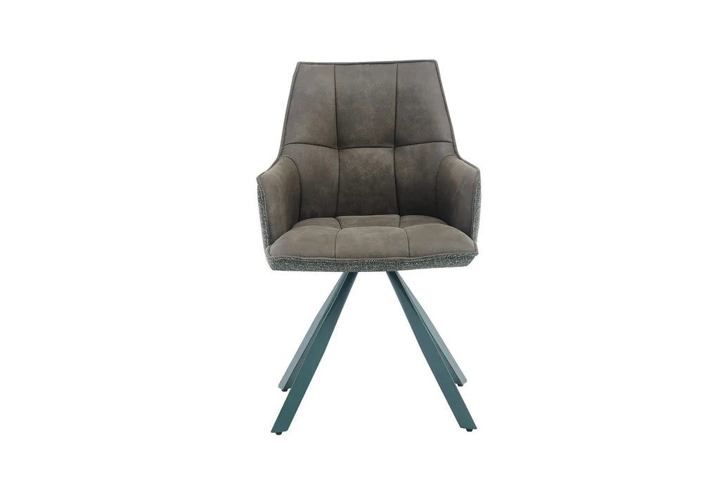 Chaise pivotante de salle à manger SOLEN, coloris vert