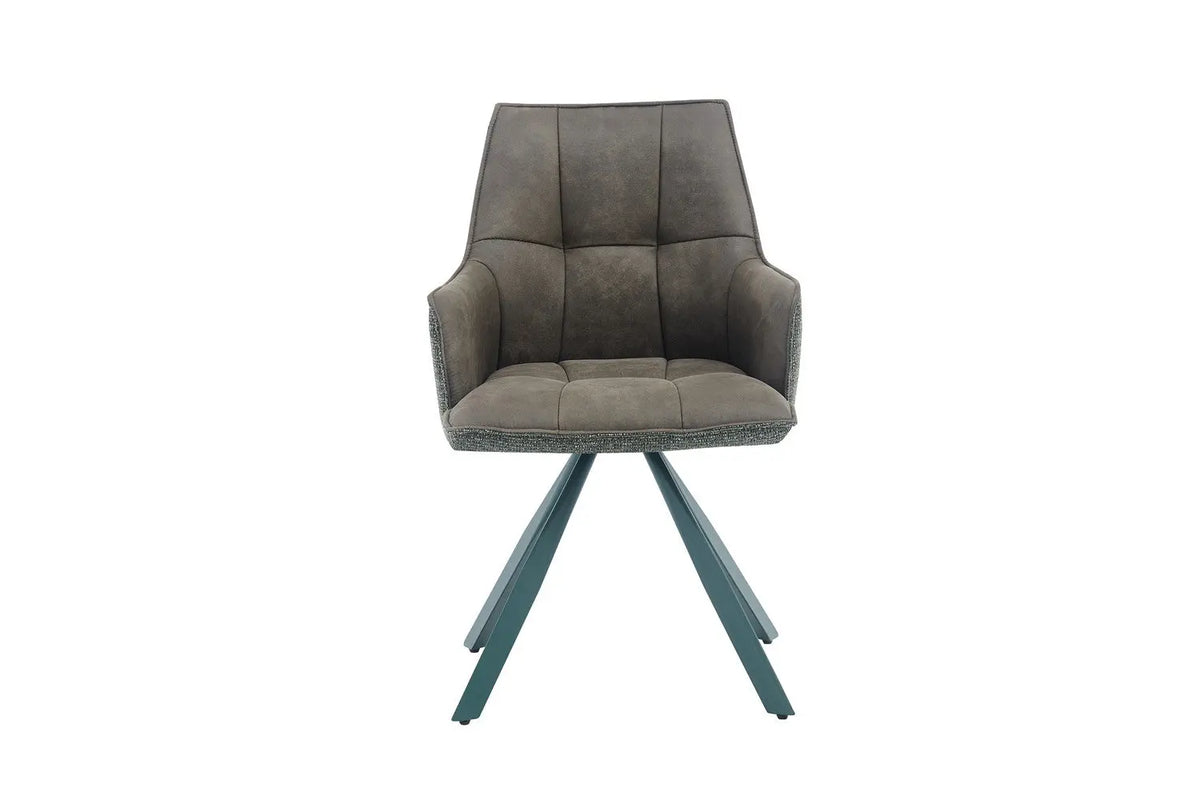 Chaise pivotante de salle à manger SOLEN, coloris vert