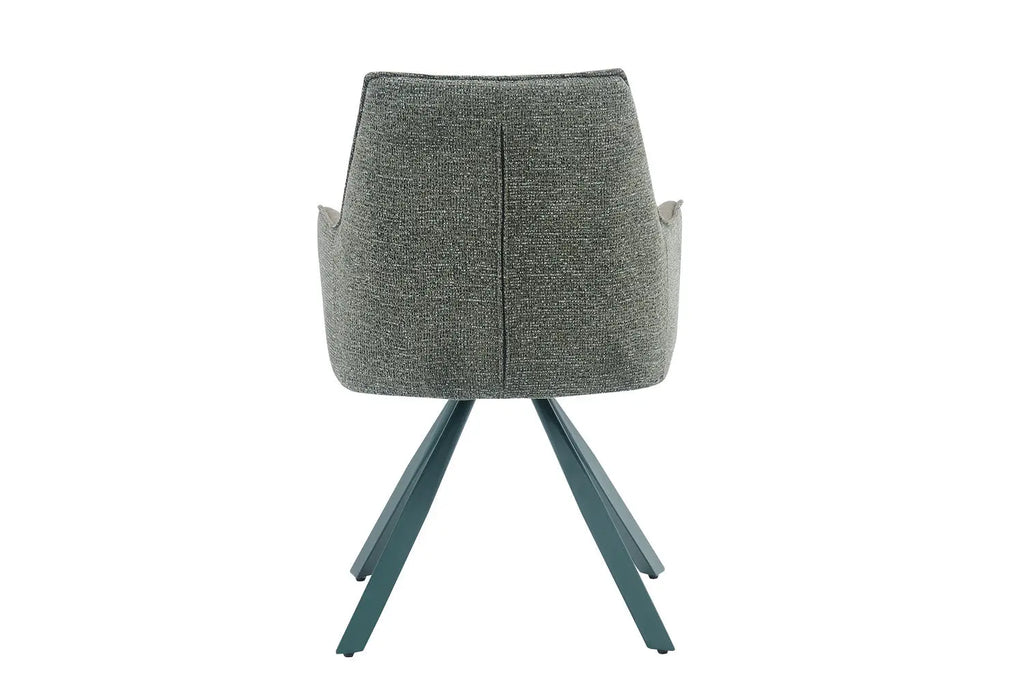Chaise pivotante de salle à manger SOLEN, coloris vert