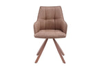 Chaise pivotante de salle à manger SOLEN, coloris rose