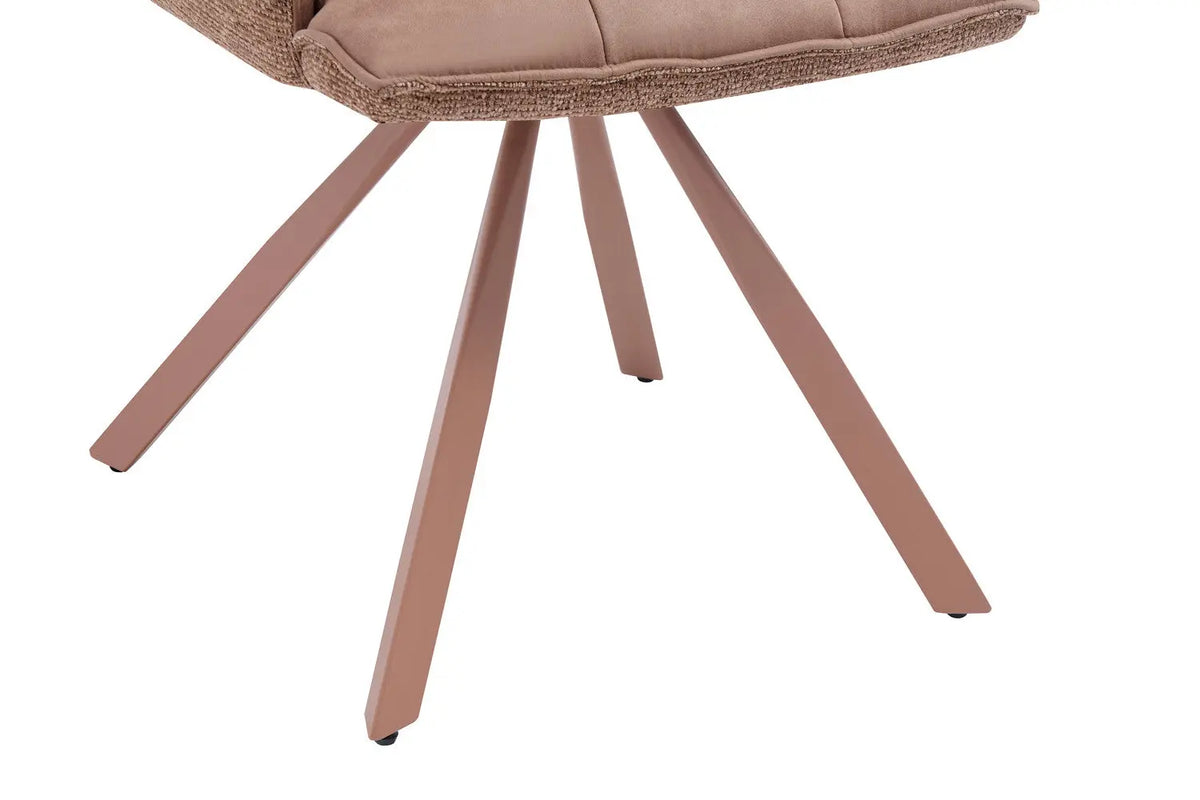 Chaise pivotante de salle à manger SOLEN, coloris rose