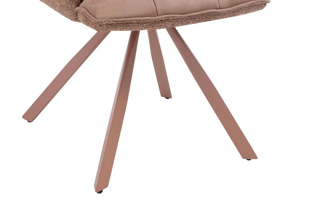 Chaise pivotante de salle à manger SOLEN, coloris rose