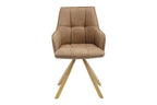 Chaise pivotante de salle à manger SOLEN, coloris jaune