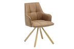 Chaise pivotante de salle à manger SOLEN, coloris jaune