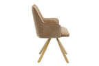 Chaise pivotante de salle à manger SOLEN, coloris jaune