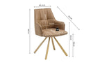Chaise pivotante de salle à manger SOLEN, coloris jaune