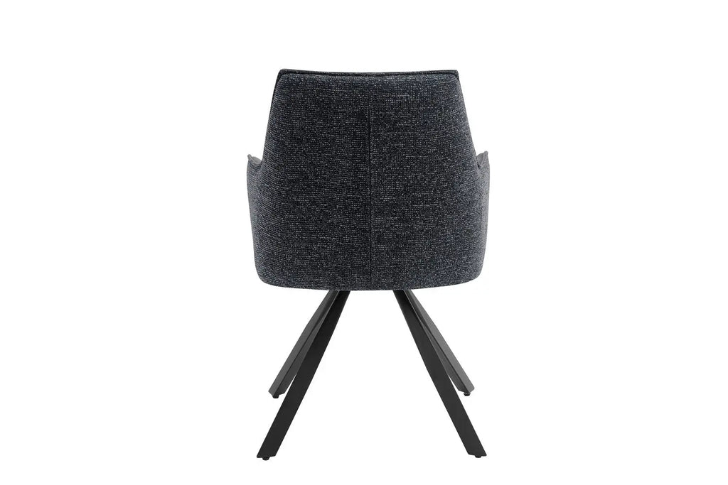 Chaise pivotante de salle à manger SOLEN, coloris noir