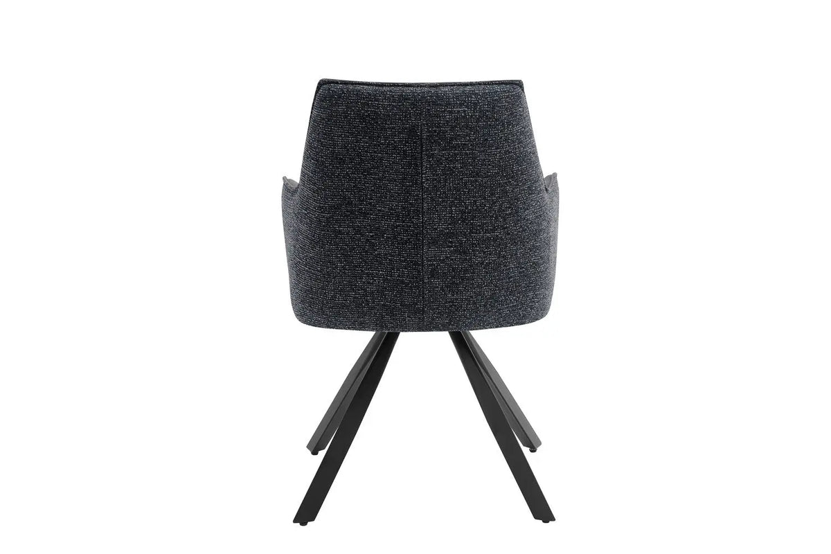 Chaise pivotante de salle à manger SOLEN, coloris noir