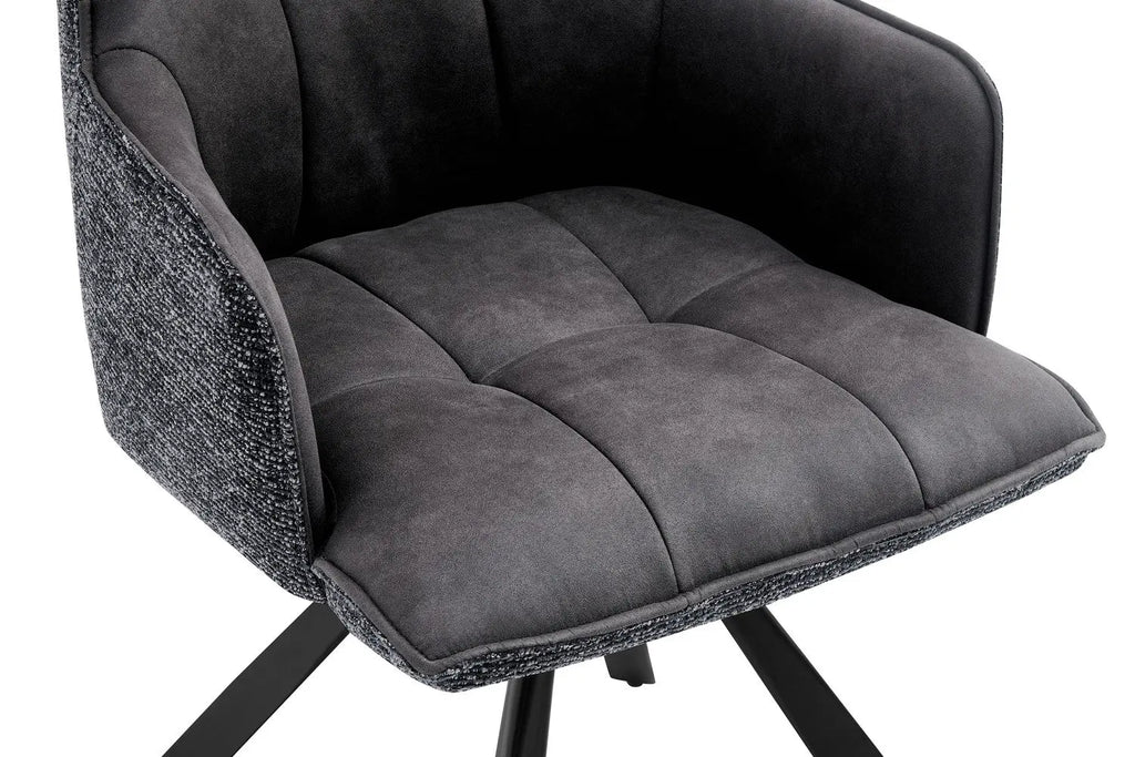 Chaise pivotante de salle à manger SOLEN, coloris noir