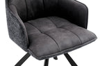 Chaise pivotante de salle à manger SOLEN, coloris noir