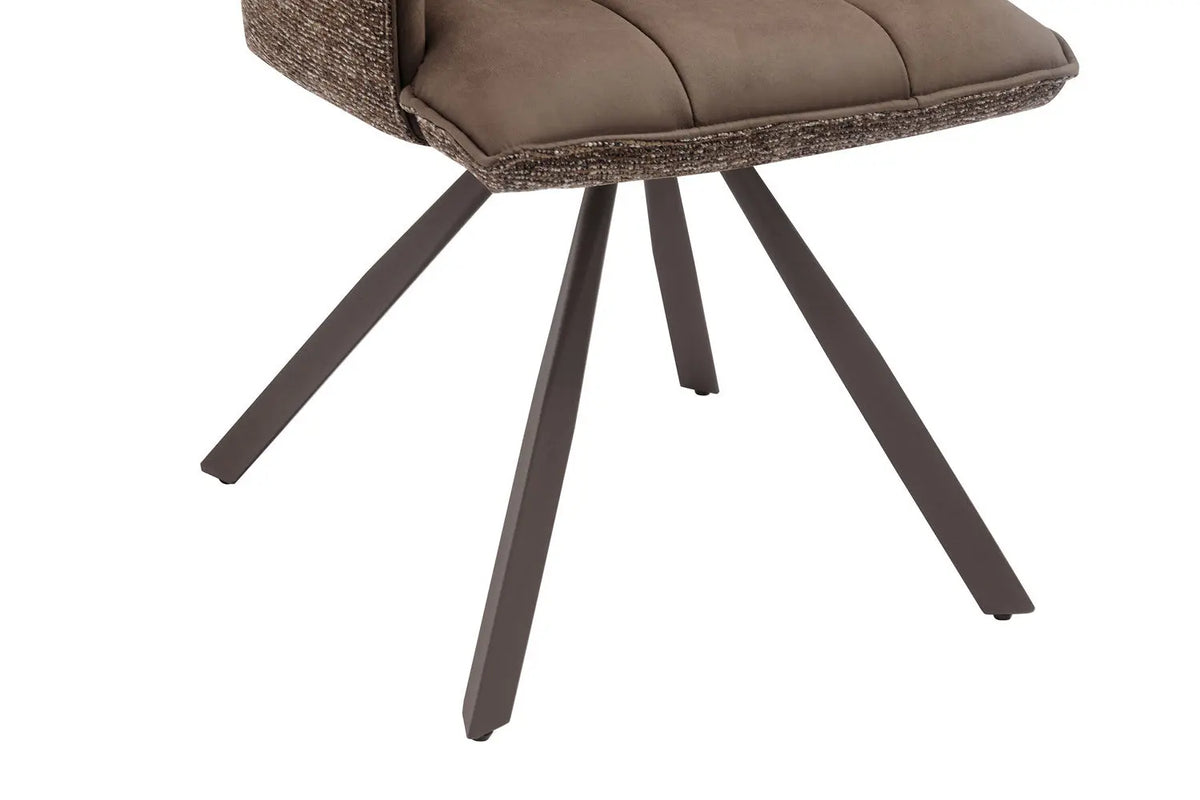 Chaise pivotante de salle à manger SOLEN, coloris marron