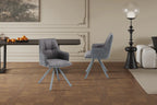 Chaise pivotante de salle à manger SOLEN, coloris gris foncé