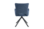 Chaise pivotante BILY Bleu avec accoudoirs – 57,5 x 60 cm | TIKAYLA