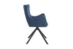 Chaise pivotante BILY Bleu avec accoudoirs – 57,5 x 60 cm | TIKAYLA