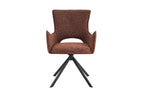 Chaise pivotante BILY Rouge avec accoudoirs – 57,5 x 60 cm | TIKAYLA