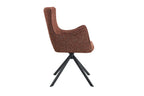 Chaise pivotante BILY Rouge avec accoudoirs – 57,5 x 60 cm | TIKAYLA