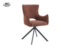 Chaise pivotante BILY Rouge avec accoudoirs – 57,5 x 60 cm | TIKAYLA