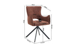 Chaise pivotante BILY Rouge avec accoudoirs – 57,5 x 60 cm | TIKAYLA