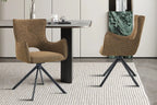 Chaise pivotante BILY Rouille avec accoudoirs – 57,5 x 60 cm | TIKAYLA