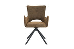 Chaise pivotante BILY Rouille avec accoudoirs – 57,5 x 60 cm | TIKAYLA