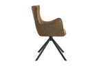 Chaise pivotante BILY Rouille avec accoudoirs – 57,5 x 60 cm | TIKAYLA